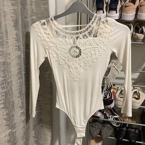 LA HEARTS CROCHET BODYSUIT